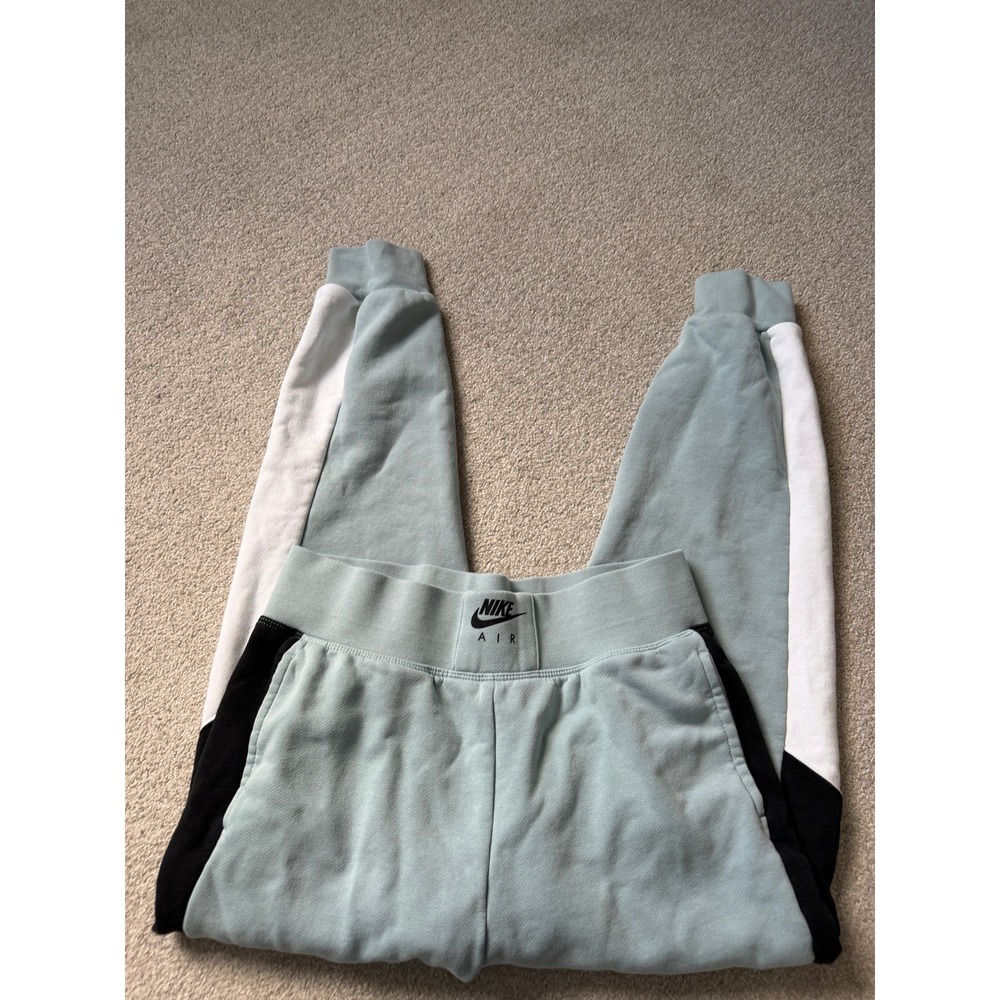 Nike Air Athleisure Joggers Size M Light Blue Colorblock Side Stripe